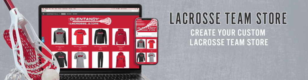 lacrosse custom apparel and spirit wear is popular within ARES Sportswear's online store this time of year